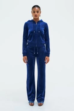 Juicy Couture BLUE DEPTHS CLASSIC VELOUR ROBERTSON HOODIE