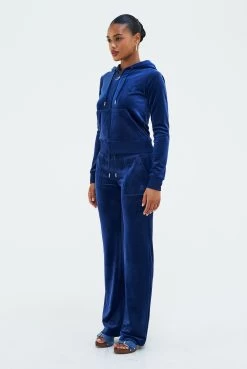Juicy Couture BLUE DEPTHS CLASSIC VELOUR ROBERTSON HOODIE -Juicy Couture 010ROBERTSONCLASS JCAP176 484 BLUEDEPTHSWITHDELRAYPANT JCAP180 484 BLUEDEPTHS 0016