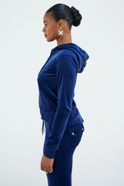 Juicy Couture BLUE DEPTHS CLASSIC VELOUR DEL RAY POCKETED BOTTOMS -Juicy Couture 010ROBERTSONCLASS JCAP176 484 BLUEDEPTHSWITHDELRAYPANT JCAP180 484 BLUEDEPTHS 0097