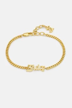 Juicy Couture GOLD JUICY BRACELET WITH MINI CHARM -Juicy Couture 08b