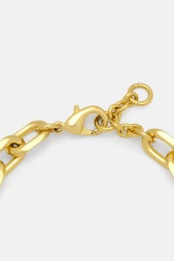 Juicy Couture GOLD CHUNKY HEART CHARM BRACELET -Juicy Couture 10cCLASP