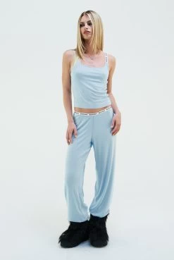 Juicy Couture NANTUCKET BREEZE CONTRAST STRAP RIBBED TANK TOP