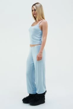 Juicy Couture NANTUCKET BREEZE CONTRAST STRAP RIBBED TANK TOP -Juicy Couture 119VICKYRIBFLARE JCLML223506 382 NANTUCKETBREEZEWITHELINAJERSEYVEST JCLOC223504 NANTUCKETBREEZE 0033