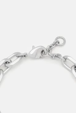 Juicy Couture SILVER CHUNKY HEART CHARM BRACELET -Juicy Couture 12cCLASP