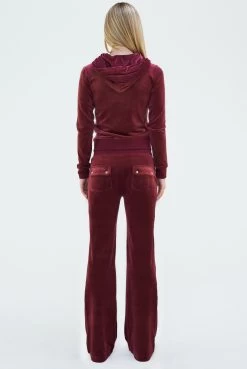 Juicy Couture TAWNY PORT LOW RISE VELOUR TRACK PANTS -Juicy Couture 130LAYLAPOCKETLOWRISE JCSEBJ001 485 TAWNYPORT 0067.5jpg