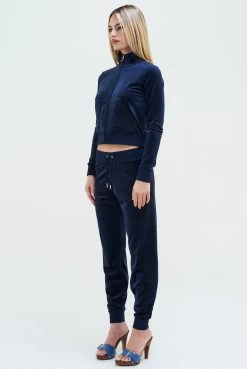 Juicy Couture NIGHT SKY BLUE CLASSIC VELOUR TRACK TOP -Juicy Couture 145ZUMAJOGGER JCAP178 131 NIGHTSKY 0015 9f9275cc e5eb 4cd2 a364 b1340752df8c