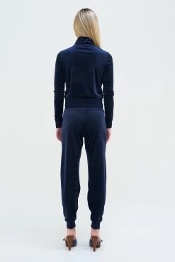 Juicy Couture NIGHT SKY BLUE CLASSIC VELOUR CUFFED JOGGER -Juicy Couture 145ZUMAJOGGER JCAP178 131 NIGHTSKY 0039