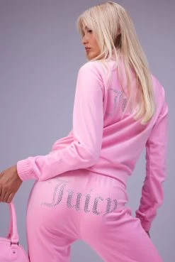 Juicy Couture COTTON CANDY VELOUR DIAMANTE TRACKTOP -Juicy Couture 220817 JUICYCOUTURE SHOT 05 120copy