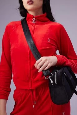 Juicy Couture GOJI BERRY VELOUR DIAMANTE TRACKTOP