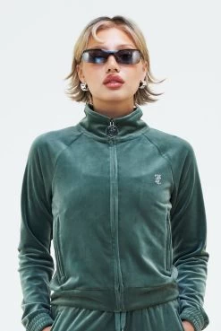 Juicy Couture THYME VELOUR DIAMANTE TRACKTOP