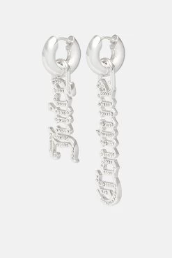 SILVER PAVÈ CRYSTAL JUICY COUTURE DROP EARRINGS -Juicy Couture 31b