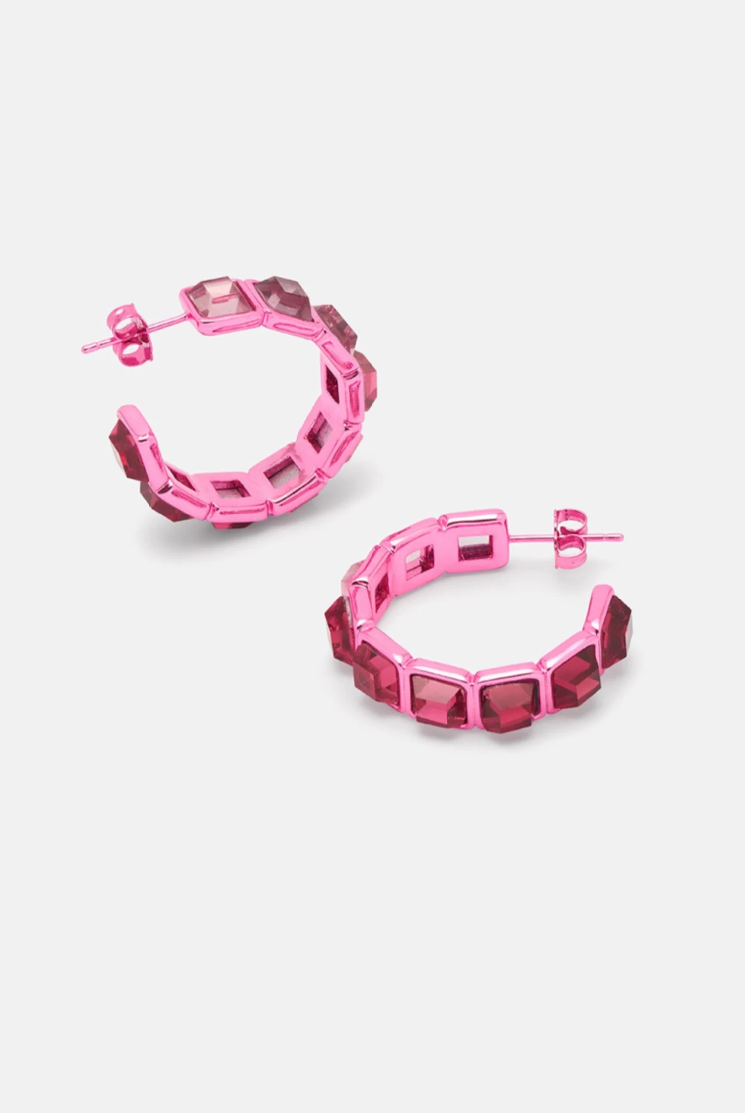 Juicy Couture PINK CRYSTAL HOOP EARRINGS IN PINK COATING 3 Juicy Couture PINK CRYSTAL HOOP EARRINGS IN PINK COATING - Image 3