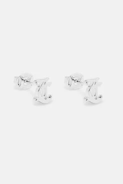 Juicy Couture SILVER JC STUD EARRINGS -Juicy Couture 44b