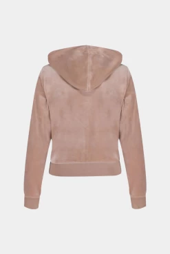 Juicy Couture WARM TAUPE CLASSIC VELOUR ROBERTSON HOODIE -Juicy Couture AJUICYCOUTURESUMMER 386 957acc2a c4ac 416a b1e2 e59250362d5c
