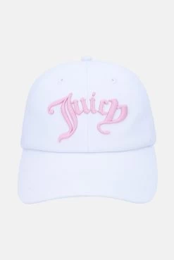 Juicy Couture WHITE EMBROIDERED BASEBALL CAP -Juicy Couture ANAELLELOGOCAP JCAWH223704 117 WHITE 02