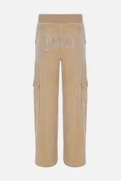 Juicy Couture NOMAD CARGO VELOUR DIAMANTE TROUSER -Juicy Couture AUDREECARGOTROUSER JCWBJ23334 483 NOMAD 02