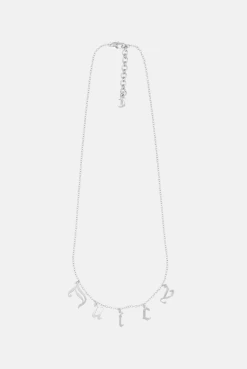 Juicy Couture SILVER JUICY LETTERS CHOKER NECKLACE