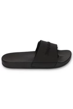 Juicy Couture BLACK EMBOSSED SLIDERS