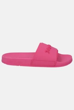 Juicy Couture RASPBERRY SORBET EMBOSSED SLIDERS