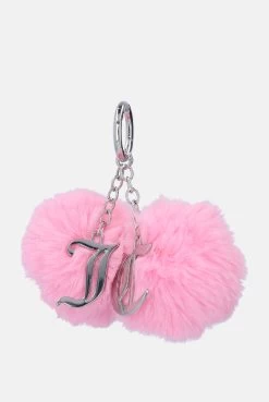 Juicy Couture BEGONIA PINK FAUX FUR CHERRY KEY FOB
