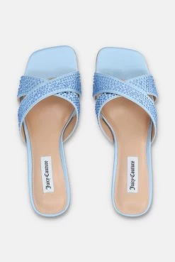 Juicy Couture NANTUCKET BREEZE SATIN DIAMANTE MULES -Juicy Couture CINDARELLA JCFMUL222022 382 NANTUCKETBREEZE 05