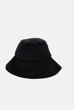 Juicy Couture BLACK LONG BRIM BUCKET HAT -Juicy Couture CLAUDINEBUCKET JCAWH123704 101 BLACK 03