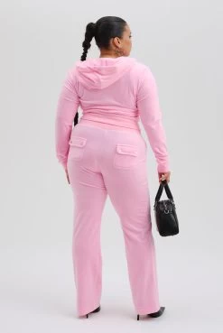 Juicy Couture COTTON CANDY CLASSIC VELOUR DEL RAY POCKETED BOTTOMS
