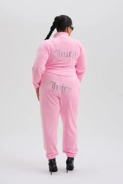 Juicy Couture COTTON CANDY VELOUR DIAMANTE TRACKTOP -Juicy Couture COTTONCANDYTANYA
