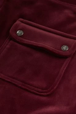 Juicy Couture TAWNY PORT CLASSIC VELOUR DEL RAY POCKETED BOTTOMS -Juicy Couture DELRAY TAWNYPORT JCAP180 485 6
