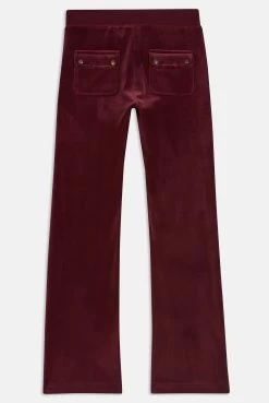 Juicy Couture TAWNY PORT CLASSIC VELOUR DEL RAY POCKETED BOTTOMS -Juicy Couture DELRAY TAWNYPORT JCAP180 485 9B