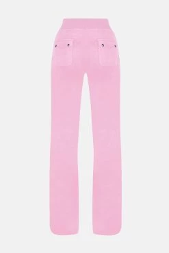 Juicy Couture BEGONIA PINK CLASSIC VELOUR DEL RAY POCKETED BOTTOMS -Juicy Couture DELRAYBOTTOMS JCAP180 334 BEGONIAPINK 02