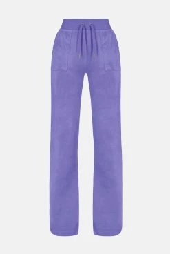 Juicy Couture DAHLIA PURPLE CLASSIC VELOUR DEL RAY POCKETED BOTTOMS -Juicy Couture DELRAYBOTTOMS JCAP180 359 DAHLIAPURPLE 01