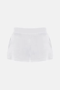 Juicy Couture WHITE CLASSIC VELOUR TRACK SHORT -Juicy Couture EVESHORT JCCH121001 117 WHITE 02