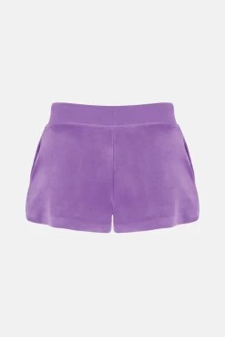 Juicy Couture SHEER LILAC CLASSIC VELOUR TRACK SHORT -Juicy Couture EVESHORT JCCH121001 380 SHEERLILAC 02