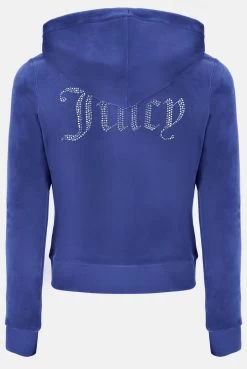 Juicy Couture GREY BLUE CLASSIC VELOUR DIAMANTE ROBERTSON HOODIE -Juicy Couture Facetune 20 03 2023 12 42 10