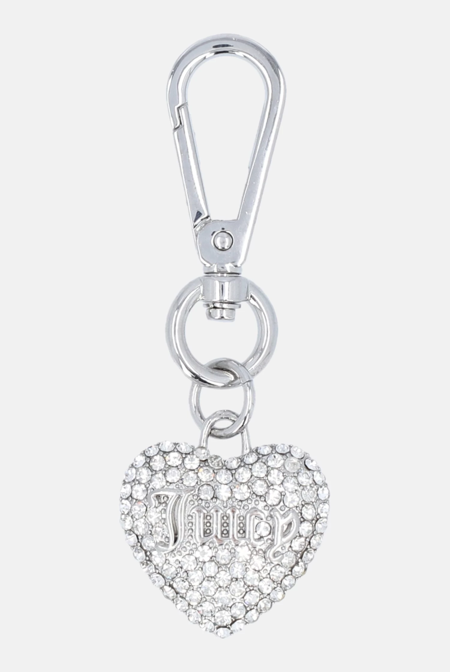 Juicy Couture SILVER DIAMANTE PAVE HEART KEY FOB 1 Juicy Couture SILVER DIAMANTE PAVE HEART KEY FOB