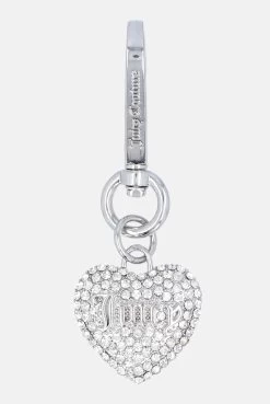 Juicy Couture SILVER DIAMANTE PAVE HEART KEY FOB 7 Juicy Couture SILVER DIAMANTE PAVE HEART KEY FOB -Juicy Couture HEARTKEYFOB JCAVA123724 115 SILVER 03