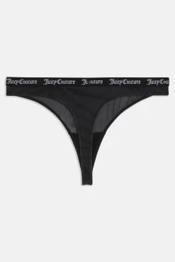 Juicy Couture BLACK TIGER PRINT MESH THONG 6 Juicy Couture BLACK TIGER PRINT MESH THONG -Juicy Couture JANESSA BLACKTIGER JCLTH223519 488 9b