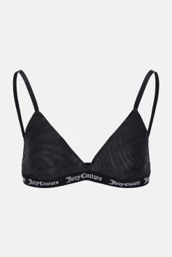 Juicy Couture BLACK TIGER PRINT MESH TRIANGLE BRA