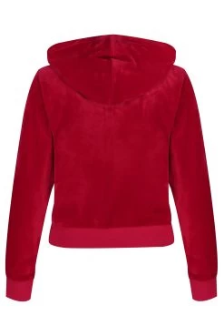 Juicy Couture ASTOR RED CLASSIC VELOUR ROBERTSON HOODIE -Juicy Couture JCAP176 122 ROBERTSON ASTOR RED BACK