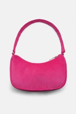 Juicy Couture PINK GLO DIAMANTE VELOUR SHOULDER BAG -Juicy Couture JCAUB223742 PINK GLO 0001 Layer11
