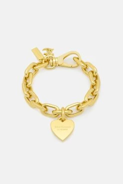 Juicy Couture GOLD MAXI HEART CHARM BRACELET