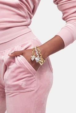 Juicy Couture GOLD PAVÈ CRYSTAL HEART CHARM BRACELET 9 Juicy Couture GOLD PAVÈ CRYSTAL HEART CHARM BRACELET -Juicy Couture JCJCHB22201545601