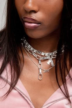 Juicy Couture SILVER JC CHARM CHOKER 11 Juicy Couture SILVER JC CHARM CHOKER -Juicy Couture JCJCHN22205011501