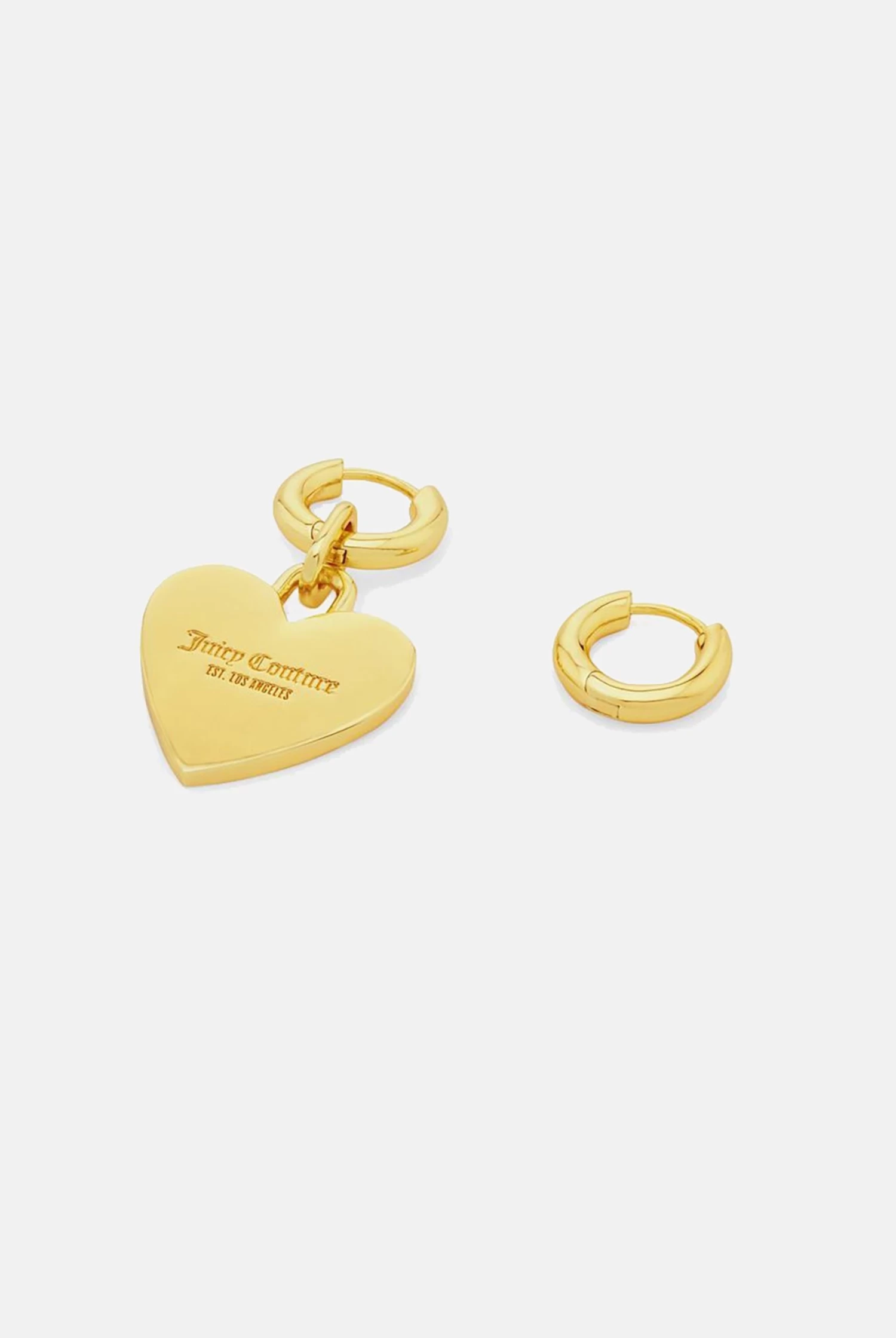 Juicy Couture GOLD HOOP EARRINGS WITH SINGLE HEART DROP 5 Juicy Couture GOLD HOOP EARRINGS WITH SINGLE HEART DROP - Image 5