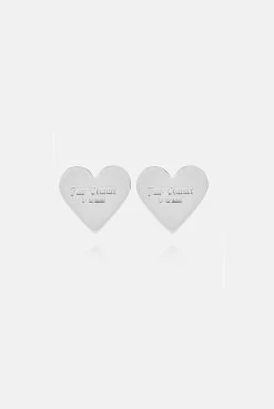 Juicy Couture SILVER MAXI HEART STUD EARRINGS -Juicy Couture JCJSE222066115PENYMAXISTUDINSILVER01