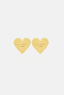 Juicy Couture GOLD MAXI HEART STUD EARRINGS -Juicy Couture JCJSE222066453PENYMAXISTUDINGOLD01