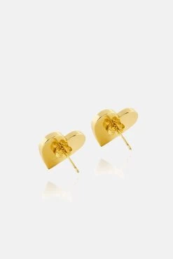 Juicy Couture GOLD MAXI HEART STUD EARRINGS -Juicy Couture JCJSE222066453PENYMAXISTUDINGOLD02