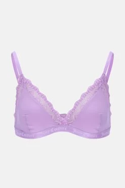 Juicy Couture LACE TRIM BRA AND THONG SET -Juicy Couture LACETRIBRAANDTHONGSET JCTM0054 380 SHEERLILAC 01