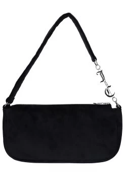 Juicy Couture BLACK VELOUR CHARM SHOULDER BAG -Juicy Couture LINNIE JCAU122001 101 03
